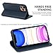 SHIELDON iPhone 11 Pro Case, Genuine Leather iPhone Wallet Case RFID Blocking Credit Card Slots Magnetic Folio Cover Kickstand Protective Case Compatible with iPhone 11 Pro (5.8 Inch) - Dark Blue