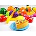 YIFAN 24Pcs Plastic Fruit Vegetable Kitchen Cutting Toy, Early Development and Education Toy for Baby Kids Children