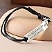 “One day all the hard work will pay off” Pendant Leather Bracelet - Friends Family Jewelry Gift - 10’’
