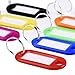 30 Pieces Multi-Colors Plastic Key Tags ID Fobs Luggage ID Labels with Split Ring Keyring