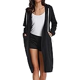 GRACE KARIN Women's Casual Pockets Zip up Hoodies Tunic Sweatshirt Long Hoodie Jacket