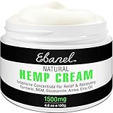 Max Strength Back Pain Relief Cream, 4.6oz Purest 1500mg Hemp Extract Hemp Cream Ointment Rub for Back Pain, Arthritis, Joint Pain, Hip Pain, Muscle Soreness, Instant Pain Relief, Non-GMO, Made in USA
