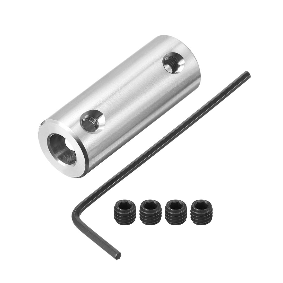 sourcing map 4mm to 5mm Bore Rigid Coupling Set Screw L26XD10 Aluminum Alloy,Shaft Coupler Connector for 3D Printers, Motor Accessories