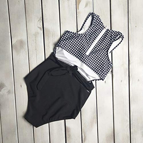 ASERTY Womens One-Piece Swimsuit Swimming Costume Padded Swimsuit Monokini Push Up Bikini Sets Swimwear (05Black, S)