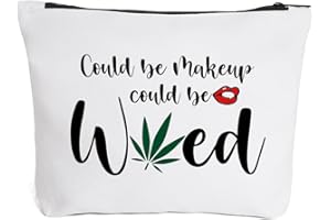 Fokongna Funny Leaf Makeup Bag Gift for Women Best Friends Sister Teen Girls | Cute Makeup Zipper Pouch Bag Cosmetic Travel Accessories Bag Toiletry Case Gifts for Birthday Christmas