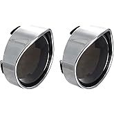 NTHREEAUTO Smoked Bullet Turn Signal Light Lens Cover with Chrome Visors Compatible with Harley Dyna Sportster Street Electra Glide Road King Fatboy