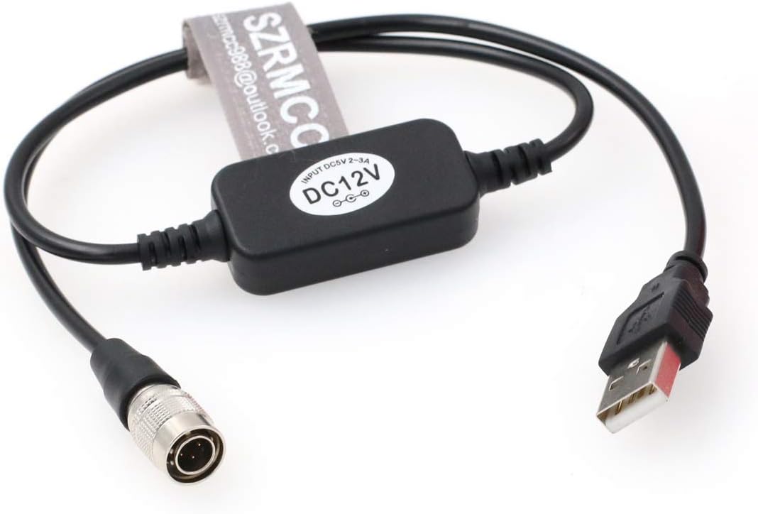 SZRMCC USB 5V 2A Mobile Power Bank to Hirose 4 Pin with Boost 12V Cable for Sound Devices 688 644 633 Zoom F4 F8 Zaxcom - Image 5
