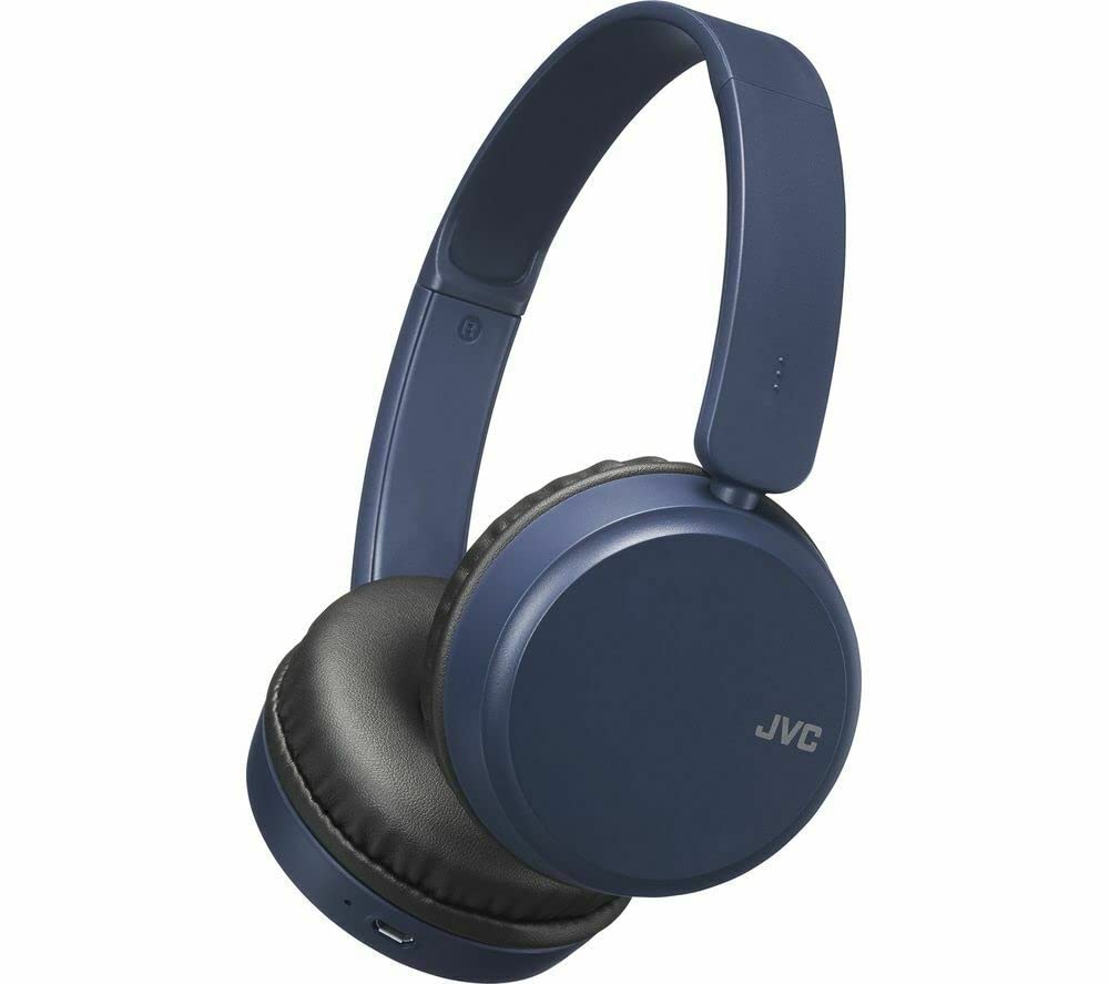 JVC Deep Bass Bluetooth On Ear Headphones - Blue, Normal, HAS35BTAU