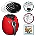 Avalon Bay, AB-Airfryer100R, Hot Air Fryer with Manual Controls, Compact Sized, 3.7 Quart Capacity, Red, Black
