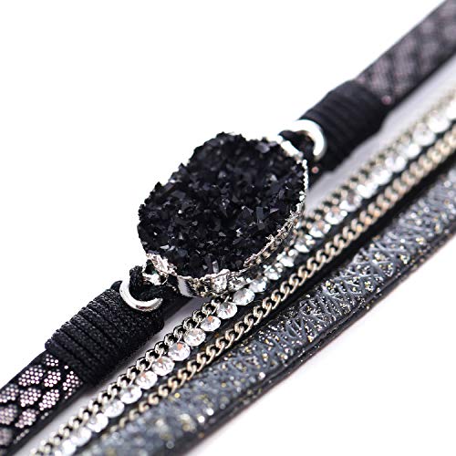 5 17mile+Multi+Layer+Leather+Bracelet+Magnetic