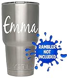 Personalized Name Decal / Tumbler / Custom Vinyl decal / Vehicle graphics sticker (White)