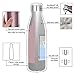 KINGSO 17oz Double Wall Vacuum Cool Insulation Stainless Steel Water Bottle Leak- proof and No Sweating Perfect for Summer Outdoor Sports Camping Hiking Cycling (Rose Gold)