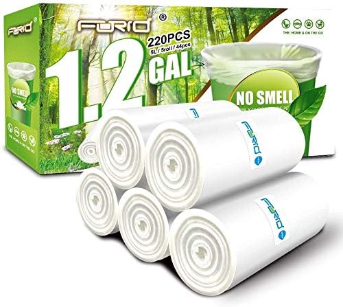 Small Garbage Bags – FORID 4 gallon trash bags bedroom bin liners easy to tear extra durable plastic trash bags for bathroom bedroom office (70ct pink)