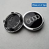 Hanway new 4pcs AUDI A3 A4 A6 RS4 WHEEL CENTER HUB CAP NEW SET (69mm, black)