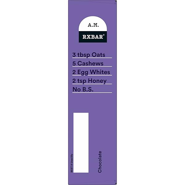 RXBAR A.M. PROTEIN BARS, GLUTEN FREE SNACKS, BREAKFAST SNACKS, CHOCOLATE, 9.7OZ BOX (5 BARS)