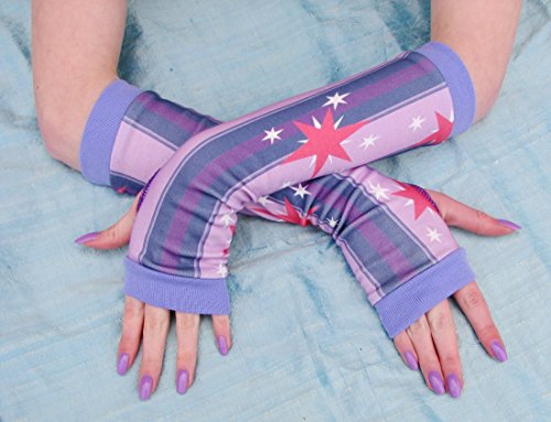 Little Pony twilight Girls gloves purple pink arm warmers