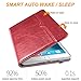 DTTO for iPad Mini 1 2 3 Case, Premium Leather Folio Stand Cover Case with Multi-Angle Viewing and Auto Wake-Sleep Function, Front Pocket for iPad Mini 1/Mini 2/Mini 3 - Red