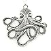 UMBRELLALABORATORY Steampunk Octopus Necklace | Victorian Style, Silver Finish Handmade Pirate Accessory