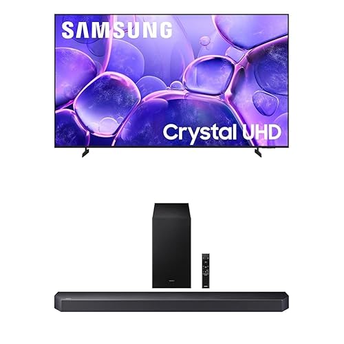 Samsung 65-Inch Class Crystal UHD U8000F 4K Smart TV (2025 Model) Endless Free Content, Crystal Processor 4K Q-Series Soundbar HW Q600F 3.1.2 ch Subwoofer (2025 Model)