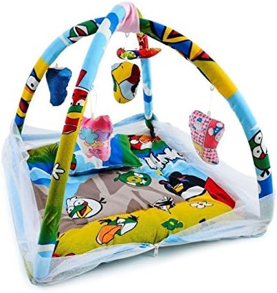 Royal Shri Om Rso Baby Bedding Playgym & Baby Mosquto Net 0-3 months Multicolor