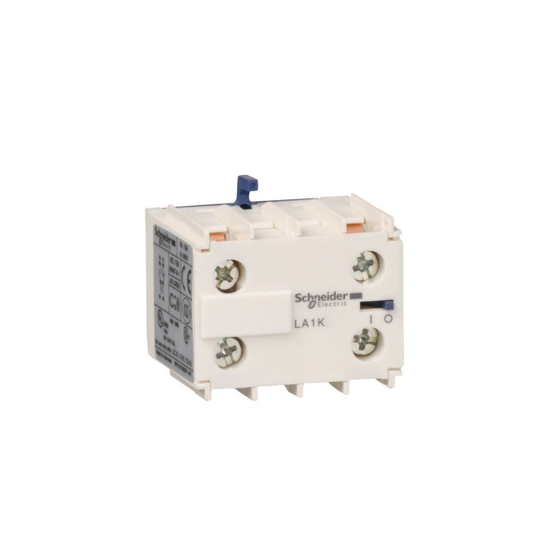 Schneider Electric - TeSys Motor Circuit Breaker - Contactors and Protection Relays Auxiliary Contact - 1 NO + 1 NC, Screw clamp terminals - White - LA1KN11