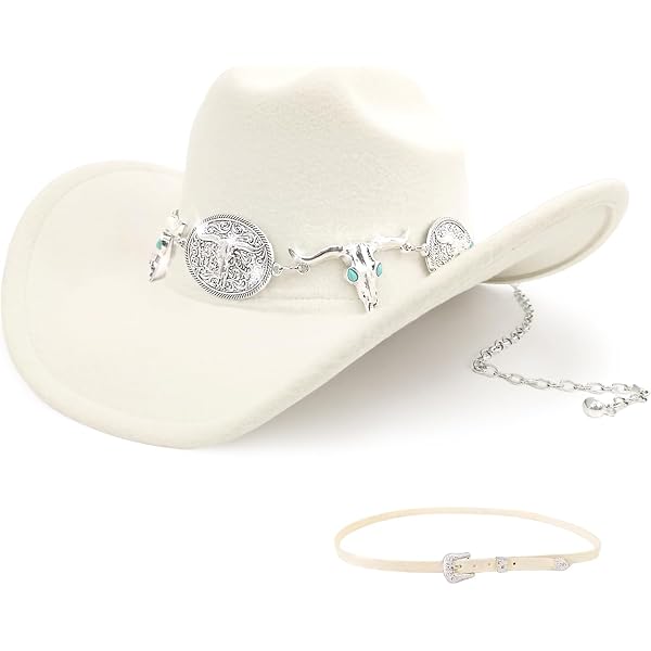 3366 Women\'s Cowgirl Chic Western Hat Band Silver Tone Concho Natural Western Concho Band Western Hat Bands For Cowboy Hats Gigi Pip main image 2