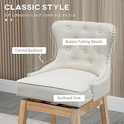 HOMCOM Upholstered Fabric Bar Height Bar