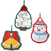 sense gnosis Christmas Hand Towels - Cute Decor Hanging Washcloths & Hand Towels - Super Absorbent Soft - Winter, Holiday, for Kids 13 x 29 Inch, 3 Pieces