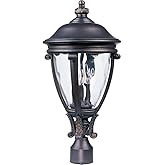 Maxim Camden VX-Three Light Outdoor Pole/Post Mount in Early American Style Made with Vivex Material for Coastal Environments