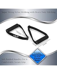 Super Ejercicio banda plana banda de resistencia asas para agarre cómodo cuando haciendo entrenamiento de la Fuerza, terapia física, Pilates & Silla ejercicios con bandas de resistencia plana. Plus Stretch Band E-Book.