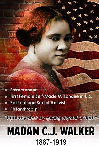 Madam CJ Walker Poster Inventor Quote Black History Art Print (11" x17)