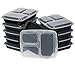 Heim Concept 10 Pack 3 Compartment Meal Prep Container Food Storage BPA FREE - Bento Box w/ Airtight Lids [10 Day Supply]…