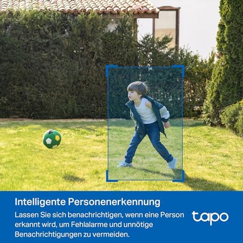C410 KIT Solar Überwachungskamera Aussen Akku, 2K 3MP, Farbnachtsicht, MicroSD-Speicher, 6400-mAh Nicht entfernbarer Akku, Zwei-Wege-Audio, Personenerkennung, Alexa&Google Assistant, 2,4 GHz