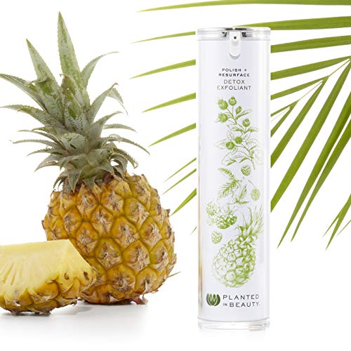 Organic Facial Cleanser & Exfoliating Face Scrub - Luxury Natural Exfoliating Scrub (Polish + Resurface) - Certified Vegan, Cruelty Free & Organic Face Exfoliator (4 Oz) by Planted in Beauty