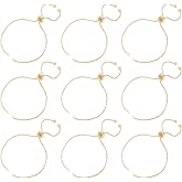 GOMAKERER 12 Pcs Adjustable Slider Bracelets, 4.5 Inches Long 18K Gold Plated Brass Adjustable Bracelet Chains Slider Semi Finished Chain for Bracelets Jewelry Making