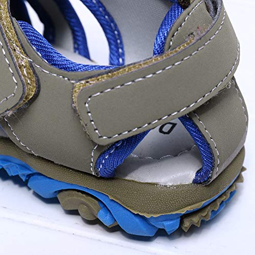 Boys Girls Breathable Athletic Sandals,ONLY TOP Summer Sport Sandals Beach Water Closed-Toe Outdoor Athletic Shoes Grey
