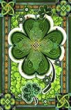 Shamrocks St. Patrick's Day Garden Flag Decorative Clovers Irish Green 12