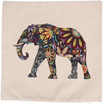 18x18 Inch Cotton Linen Decorative Throw Pillow Cover Cushion Case (E)