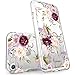 iPhone 6 case,iPhone 6s Case with Flowers, LUOLNH Slim Clear Chrome Gold Floral Pattern Soft Flexible TPU Back Cover Case for Apple iPhone 6/6s [4.7 inch] -C