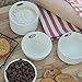 Mason Jar Ceramic Measuring Cups - Stackable Measuring Cups - Measuring Cup Set as Kitchen Gifts - Rustic Measurement Cup for Kitchen Accessories & Decor - A Perfect Holiday Gift Set (White, 4 Pc Set)