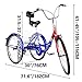 Bkisy Tricycle Adult 24” 7-Speed 3 Wheel Bikes for Adults Three Wheel Bike for Adults Adult Trike Adult Folding Tricycle Foldable Adult Tricycle 3 Wheel Bike Trike for Adults (Blue)thumb 1
