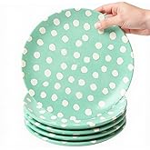 ilohaus Bamboo Toddler Plates 4-Pack 8 Inch, Bamboo Plates for Kids, Colorful Kids Plates, Non Toxic Dinnerware Plates, Dishwasher Safe Bamboo Fiber Reusable Plates for Children