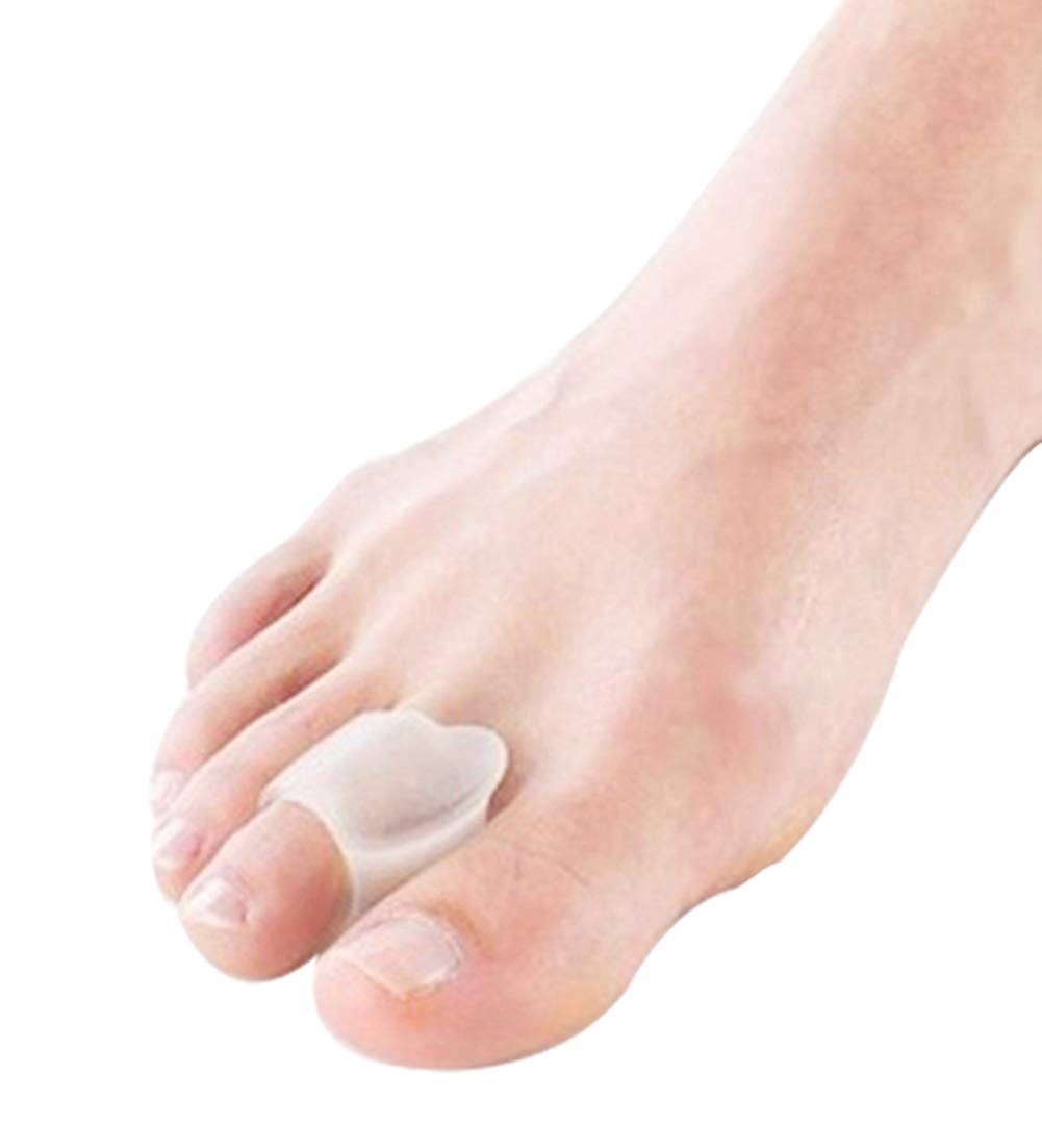 UWHITE Hammer Toe Straightener for Bent Toe, 4Pcs Clear Gel Straighteners Reusable, Toe Correctors for Bent Toes, Soft and Gentle Big Toe Splints for Active Lifestyle