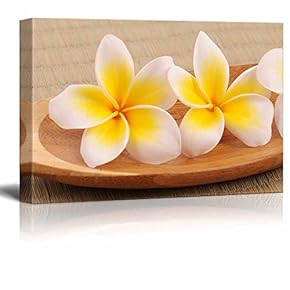 Canvas Prints Wall Art - Blooming Petunias on a Wooden Tray | Modern Wall Decor/Home Decoration Stretched Gallery Canvas Wrap Giclee Print. Ready to Hang - 12" x 18"