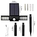 USB Solar Lights 200Lumens Max, Hallomall 360°Outdoor Solar Motion Lights Spotlights,Waterproof Dual Head Solar Garden Lawn Yard Pool Landscape Wall/In-ground Lights (2, white)