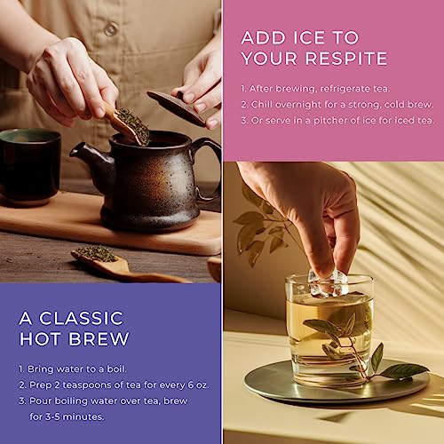 GYA TEA CO PURE CHAMOMILE LAVENDER HERBAL LOOSE LEAF TEA – NATURAL DECAF FLOWER TEA WITH 0 CALORIES FOR CALMING & RELAXING – 5.29 OZ – 70 CUPS