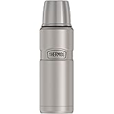 THERMOS Stainless King Vacuum-Insulated Compact Bottle, 16 Ounce, Matte Steel