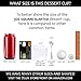 DLux 32 x 3 oz Mini Dessert Cups with Spoons, Square Slanted - Clear Plastic Parfait Appetizer Cup - Small Reusable Serving Bowl for Tasting Party Desserts Appetizers - With Recipe Ebook