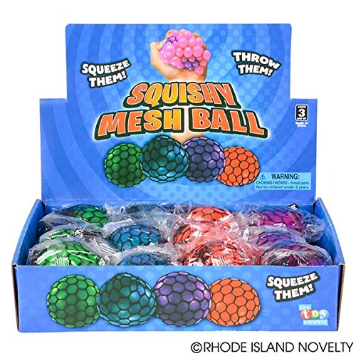 Rhode Island Novelty 3 Inch Mesh Squishy Balls, Pack of 12 Pricepulse
