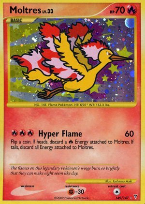 Pokemon Platinum Supreme Victors Single Card Moltres #149 Holo Rare [Toy]